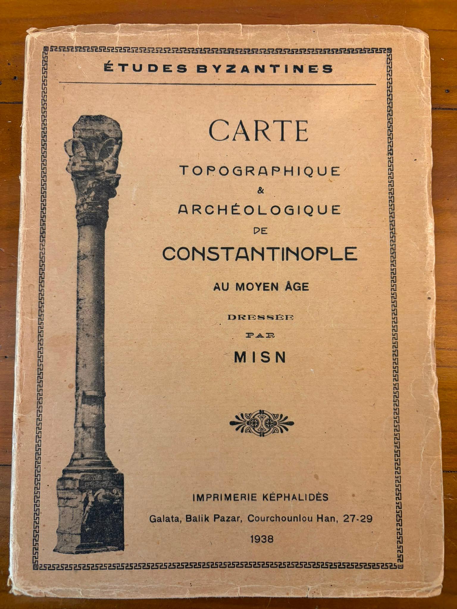 Byzance–Constantinople: Archaeological & Topographical Map, MISN, 1938