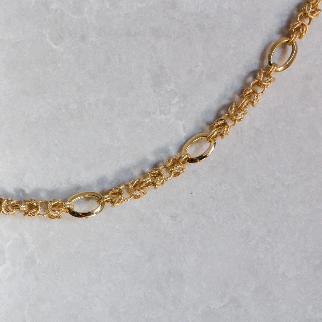 da uomo o donna Collana a catena bizantina in oro 18K in vendita
