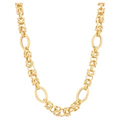 Byzantine 18K Gold Chain Statement Necklace
