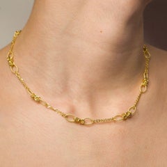 Collar bizantino de doble cadena de oro de 18 quilates