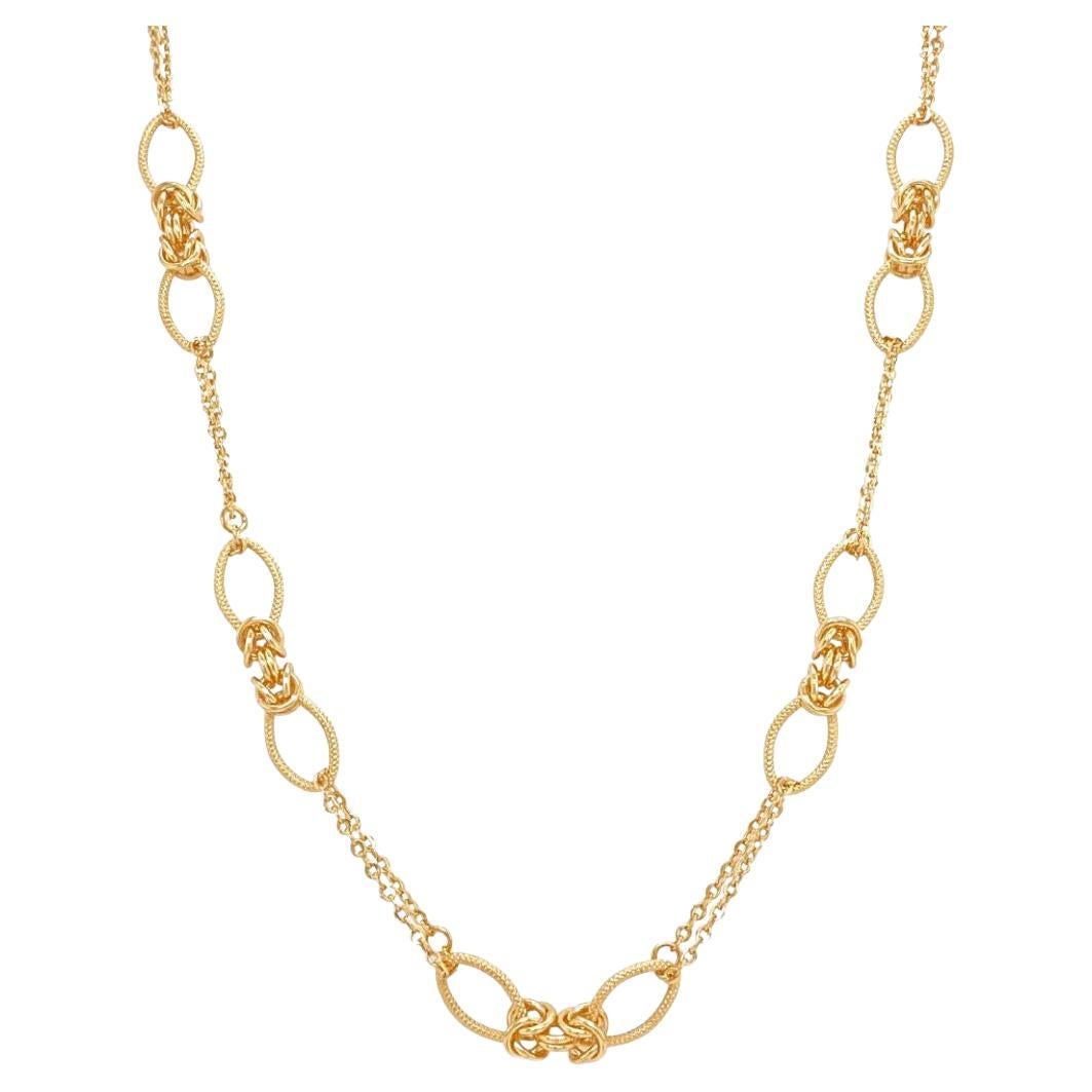 Collana bizantina a doppia catena in oro 18 carati