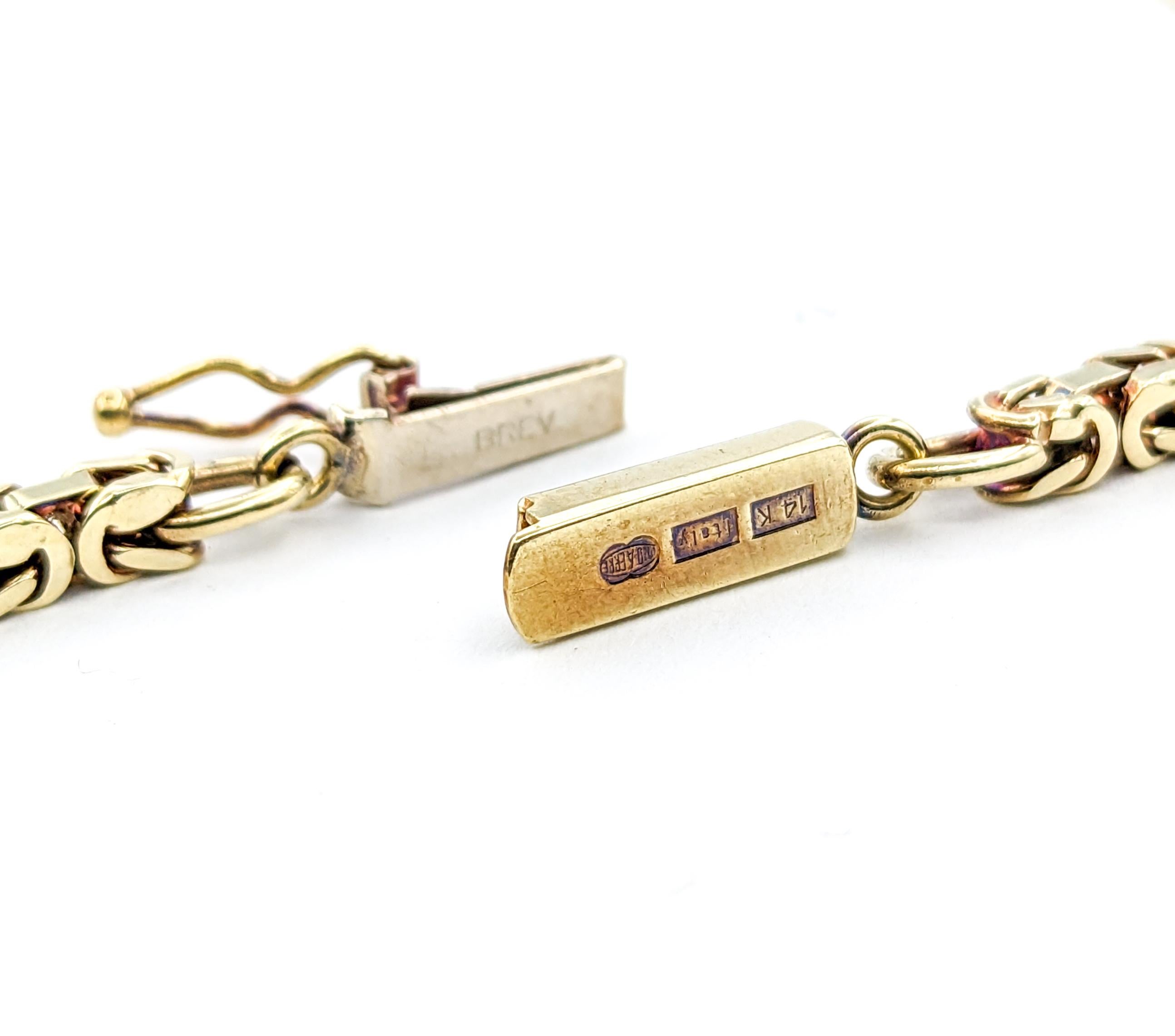 Byzantinische 3mm Halskette aus Gelbgold im Angebot 2