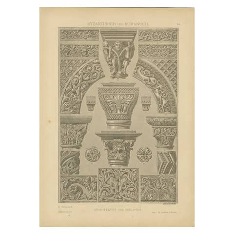 Byzantine and Romanesque Architectural Elements, Ornamentenschatz, 1887