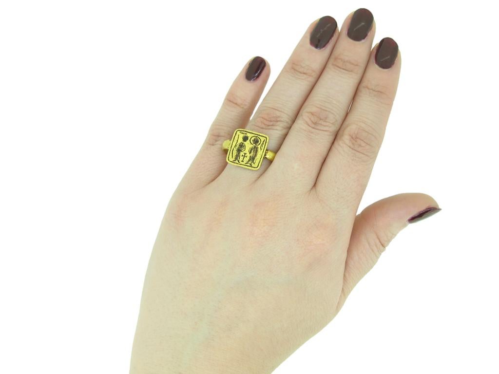 Femenino o masculino Anillo de compromiso bizantino, s. VII-VIII d.C.