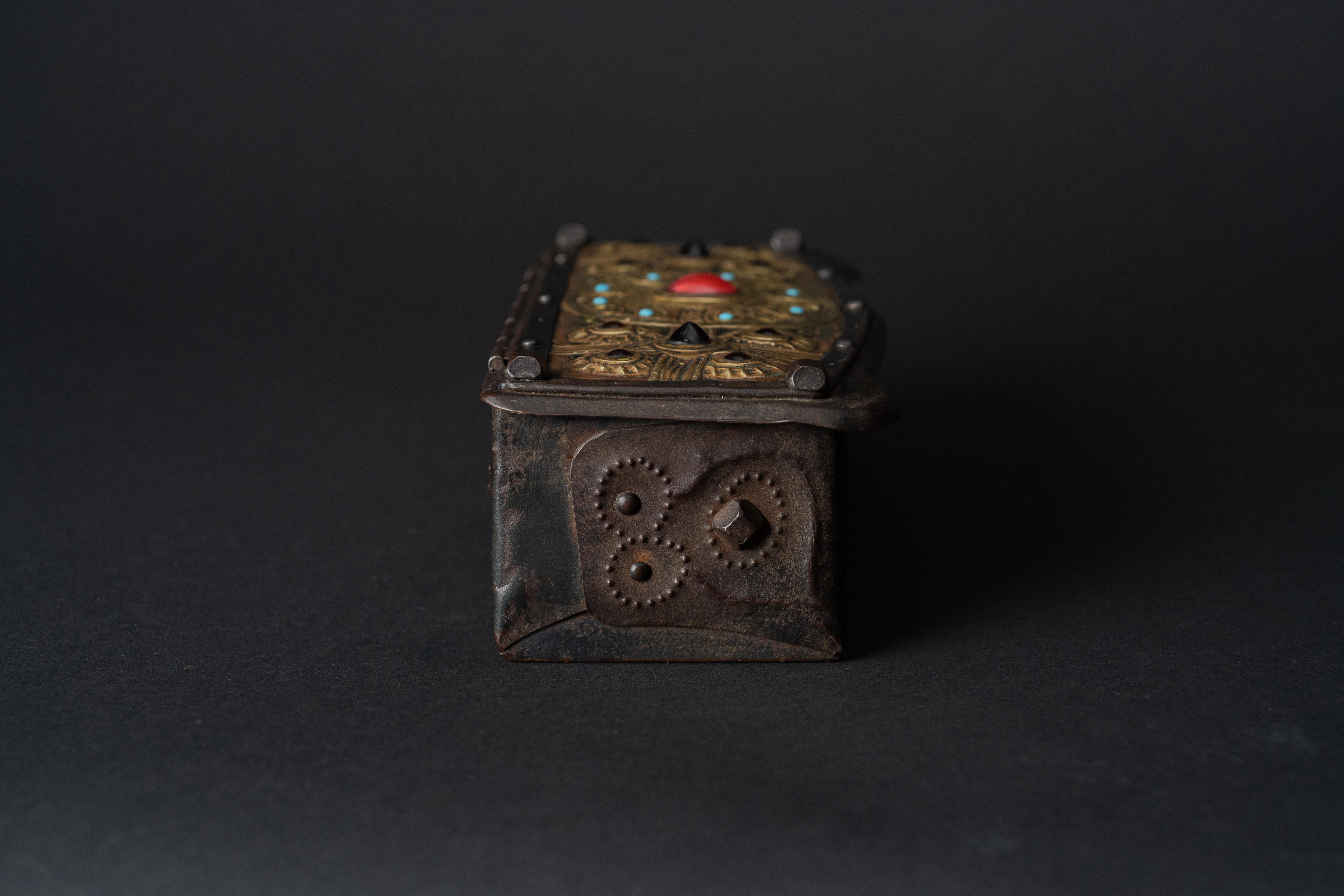 Art Nouveau Byzantine Repoussé Box by Alfred Daguet For Sale 1