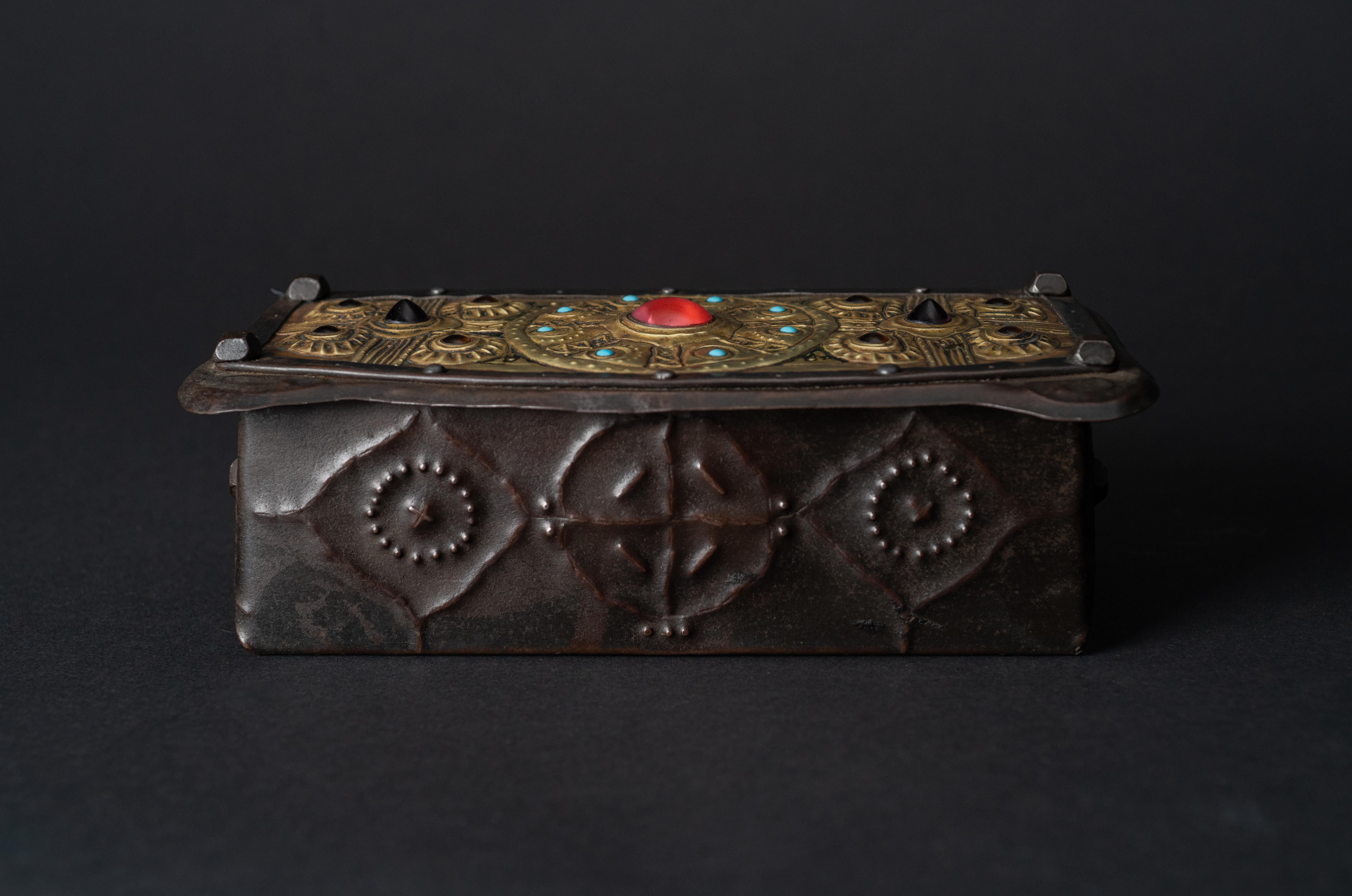Art Nouveau Byzantine Repoussé Box by Alfred Daguet For Sale 2