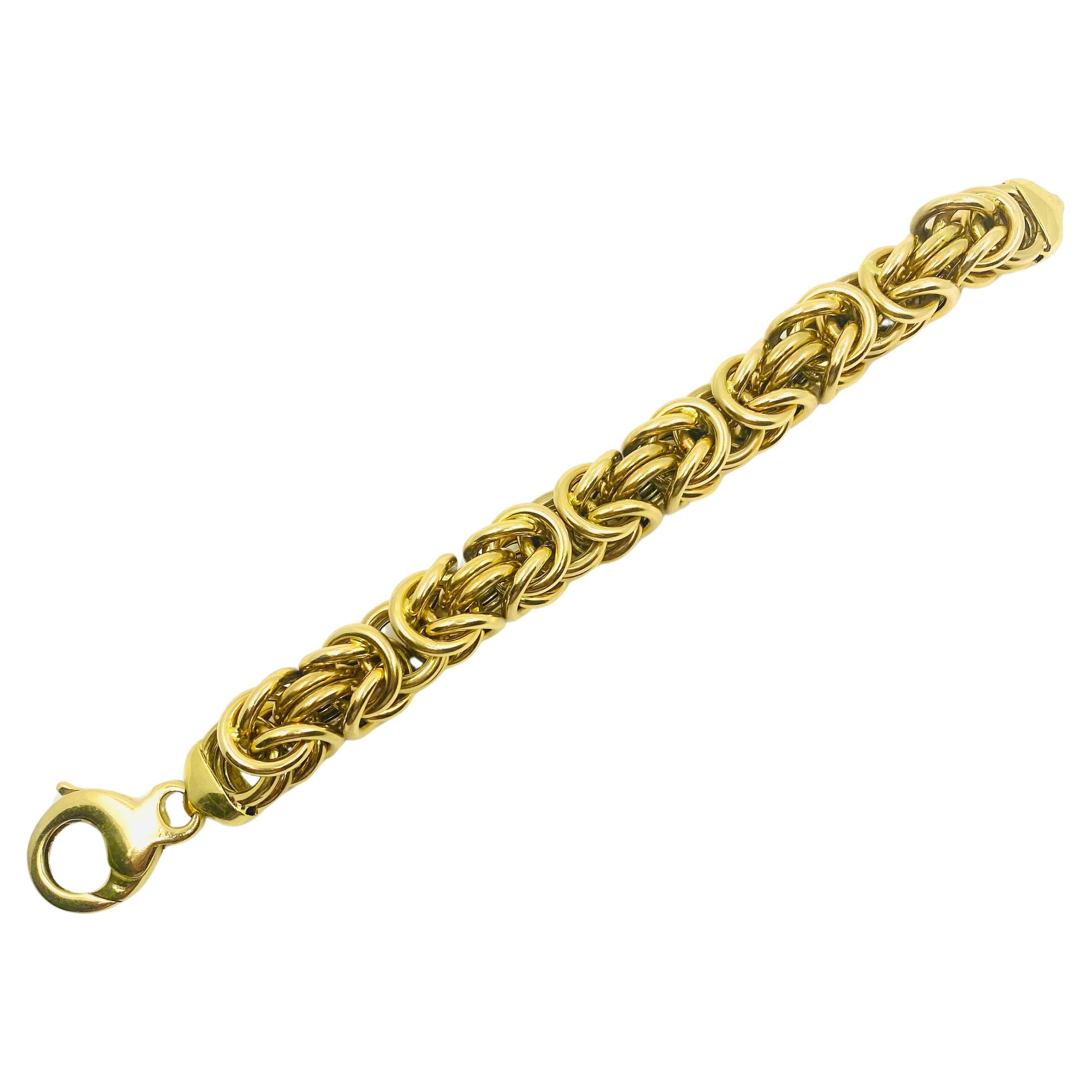 Byzantine Bracelet Italian 18k Gold For Sale 1