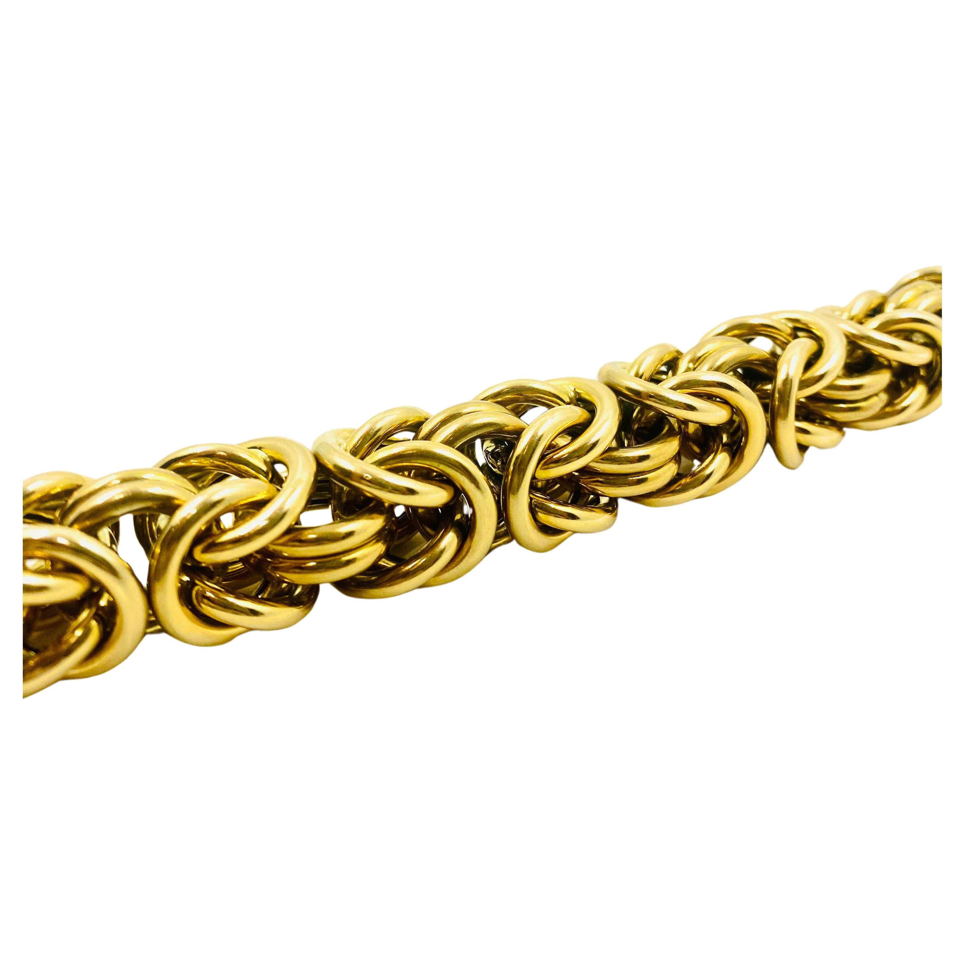 Bracelet byzantin italien en or 18 carats en vente 2