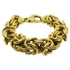 Retro Byzantine Bracelet Italian 18k Gold