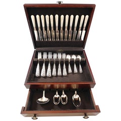 Byzantine by Wood & Hughes Sterling Silver Flatware Service Set Aesthetic Floral