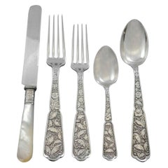 Byzantine by Wood & Hughes Sterling Silver Flatware Set 12 Service 60 Pieces