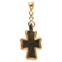 Byzantine Cross pendant w/ 21 karat Trim