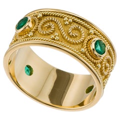 Bague byzantine en émeraude