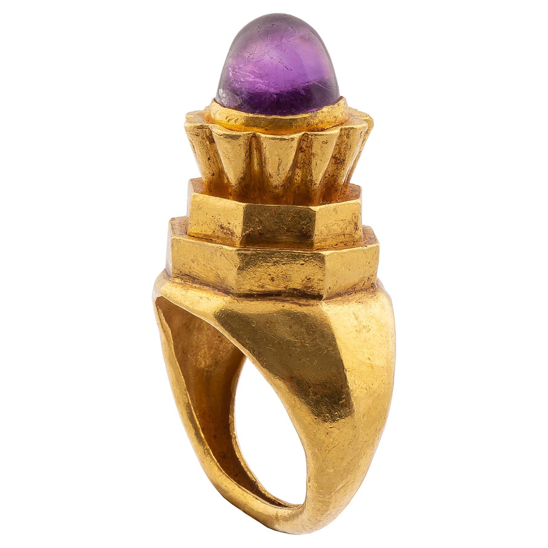 Byzantine Gemstone Ring with Amethyst For Sale