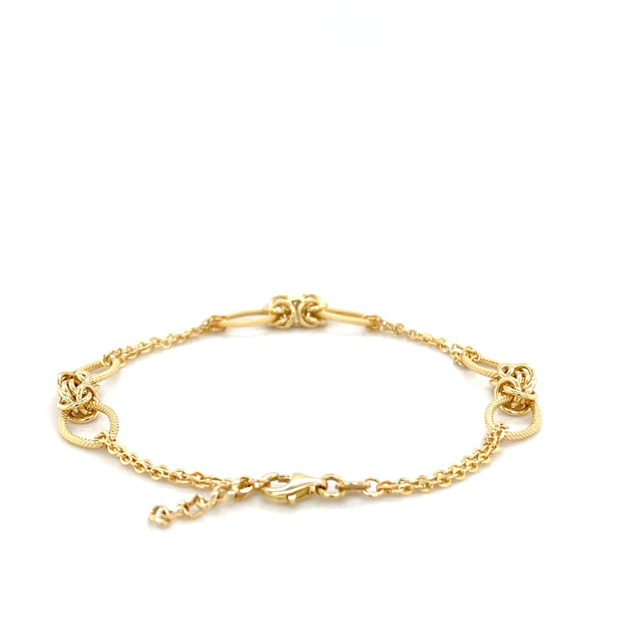 Bracciale a catena bizantino A Link in oro 18K In condizioni Nuovo in vendita a Ridgefield, CT