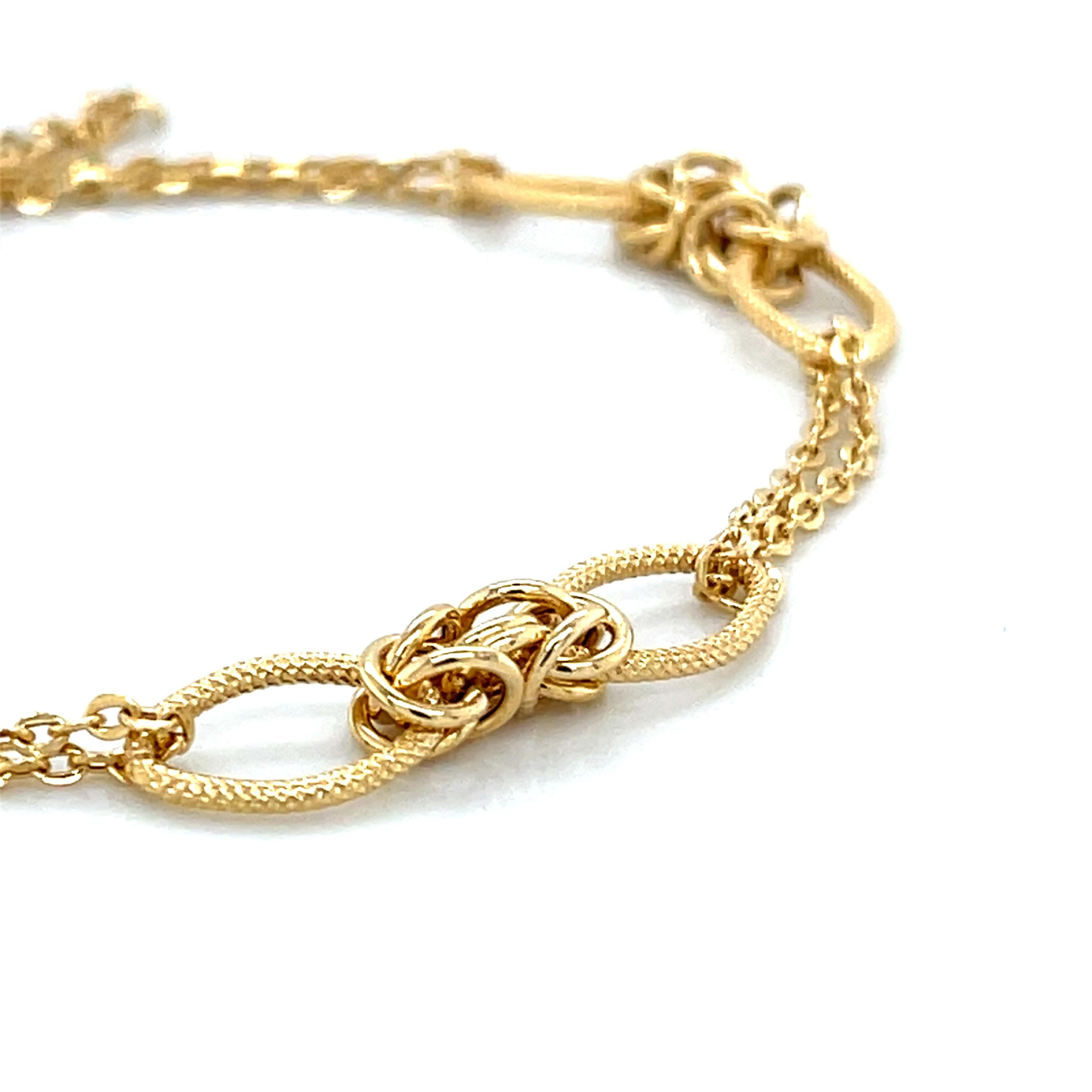 da uomo o donna Bracciale a catena bizantino A Link in oro 18K in vendita