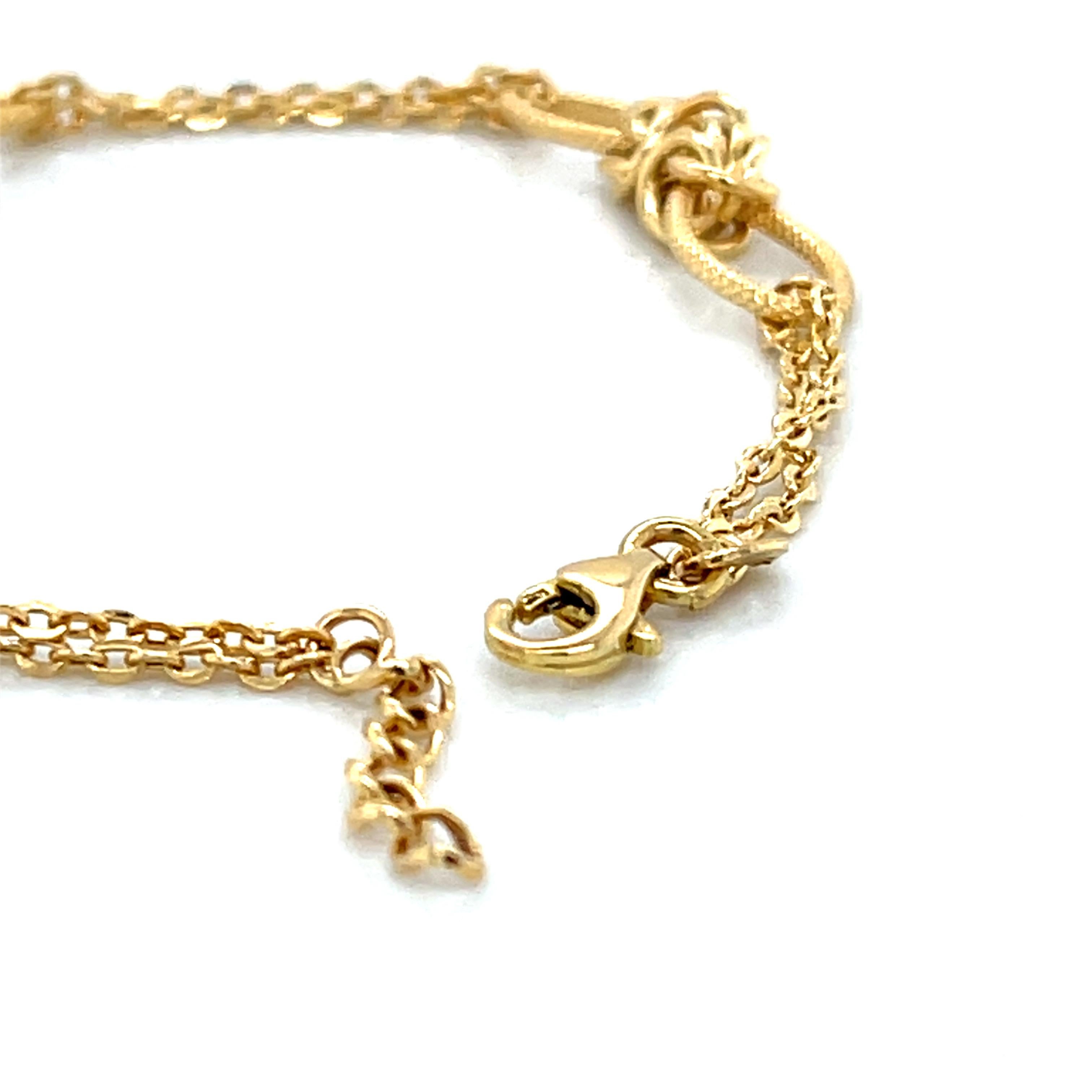 Bracciale a catena bizantino A Link in oro 18K in vendita 2