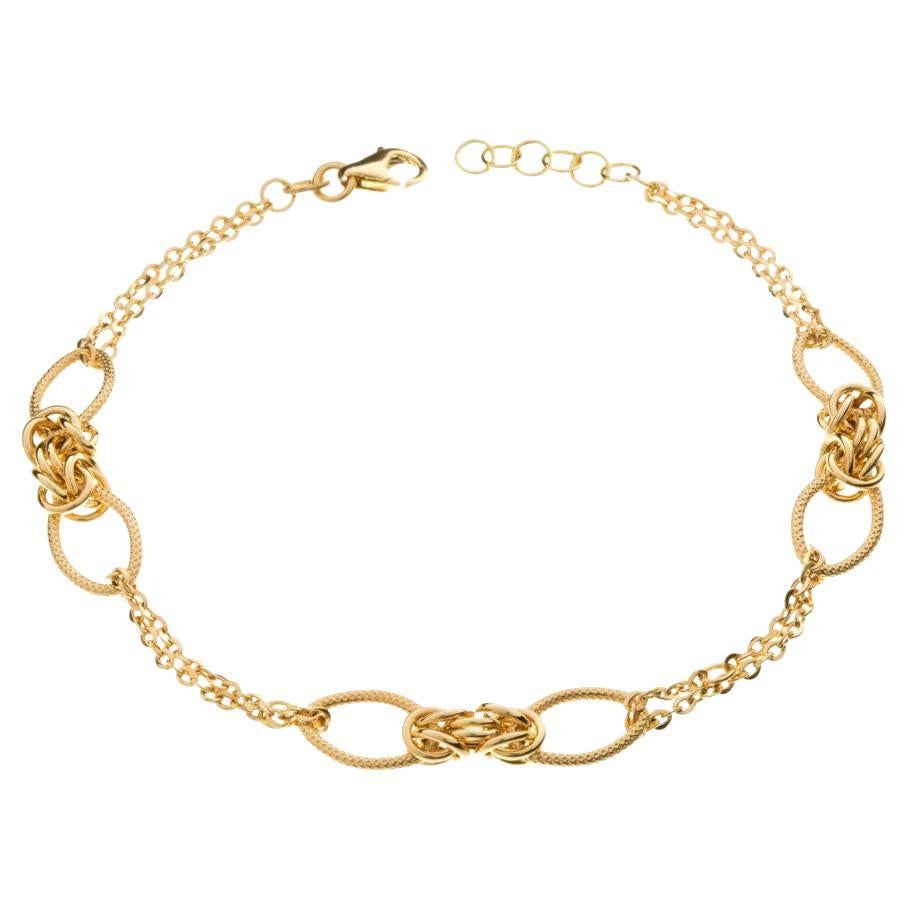 Byzantine Link 18K Gold Chain Bracelet