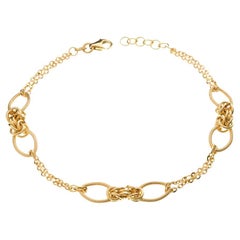 Byzantine Link 18K Gold Chain Bracelet