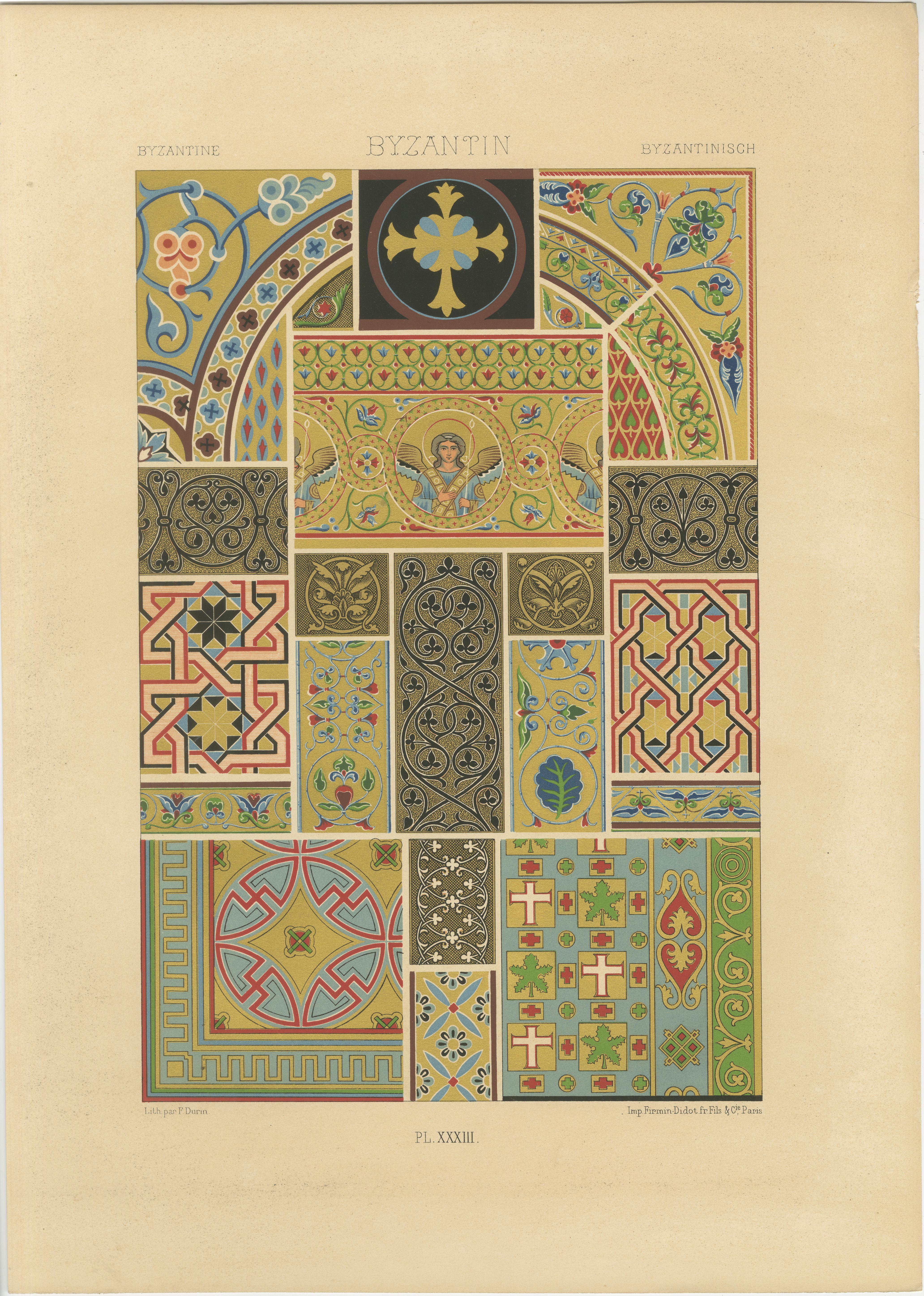 Impression de motifs byzantins - Motifs religieux et architecturaux anciens, 1869