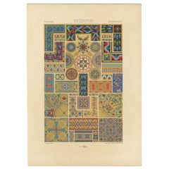Ornamento bizantino impreso - Antiguos patrones arquitectónicos y de mosaico, 1869