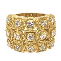 Byzantine Ring in 18k Yellow Gold with Diamonds