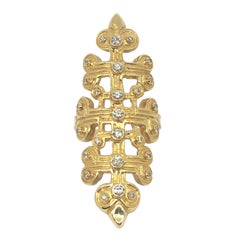 Byzantine Ring in 18k Yellow Gold with Diamonds