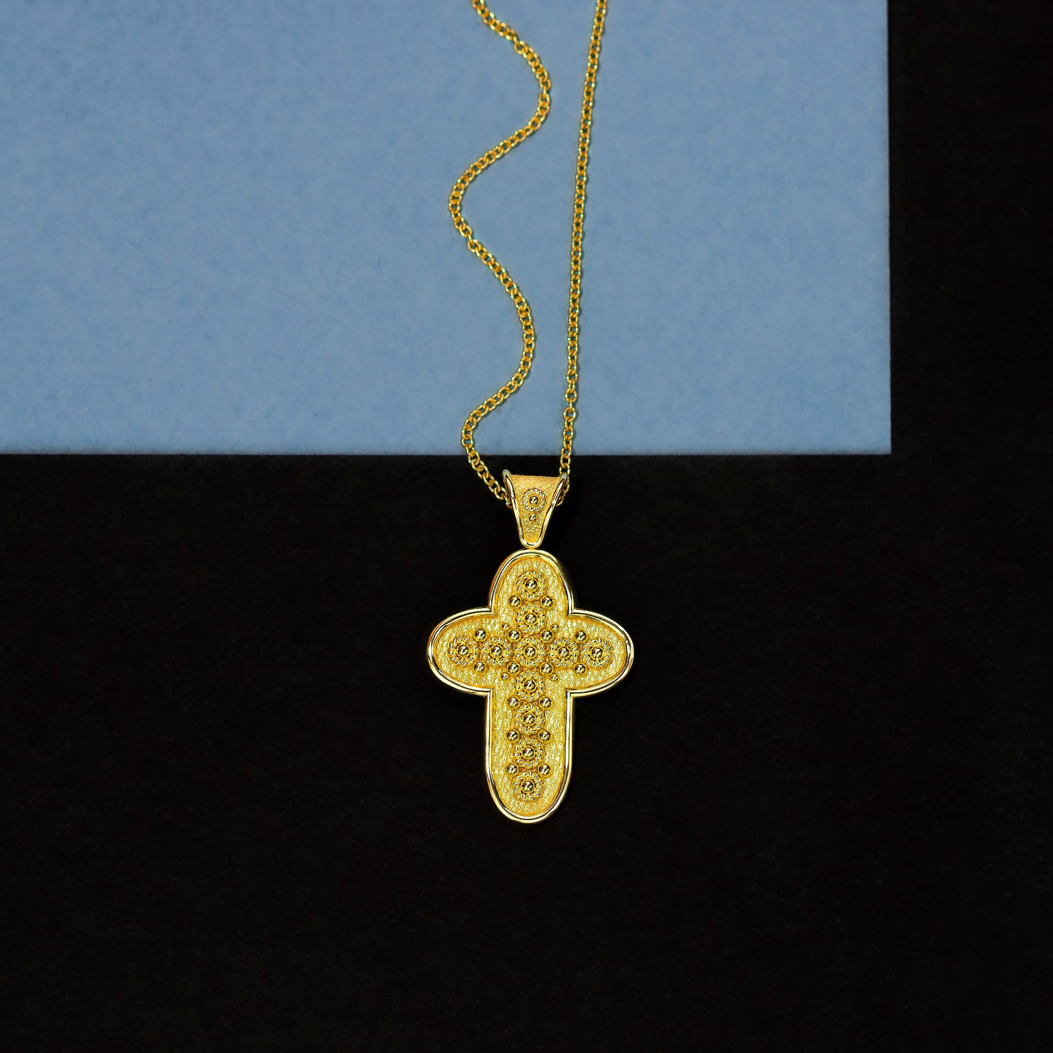 Byzantine Rounded Cross Pendant For Sale 1