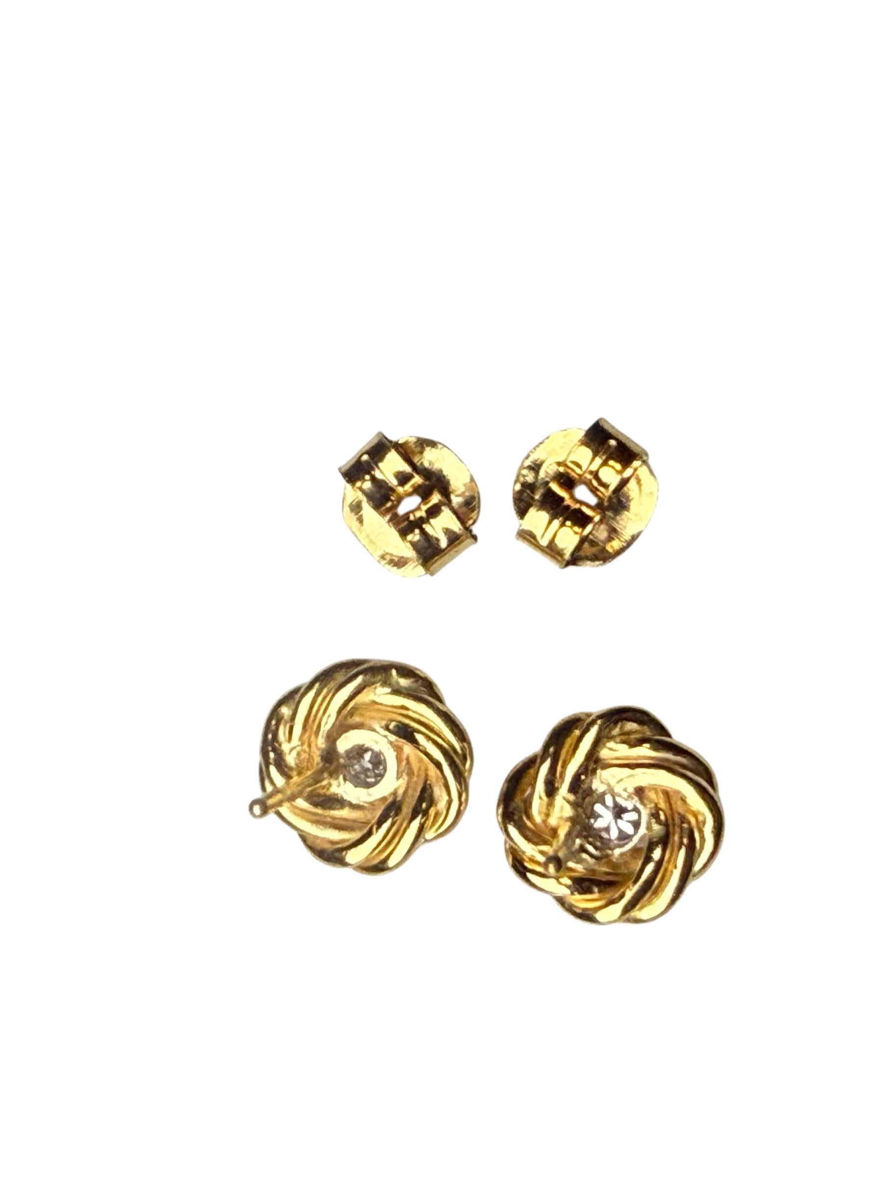 Byzantin Paire de boucles d'oreilles en or 18K avec diamants de style byzantin en vente