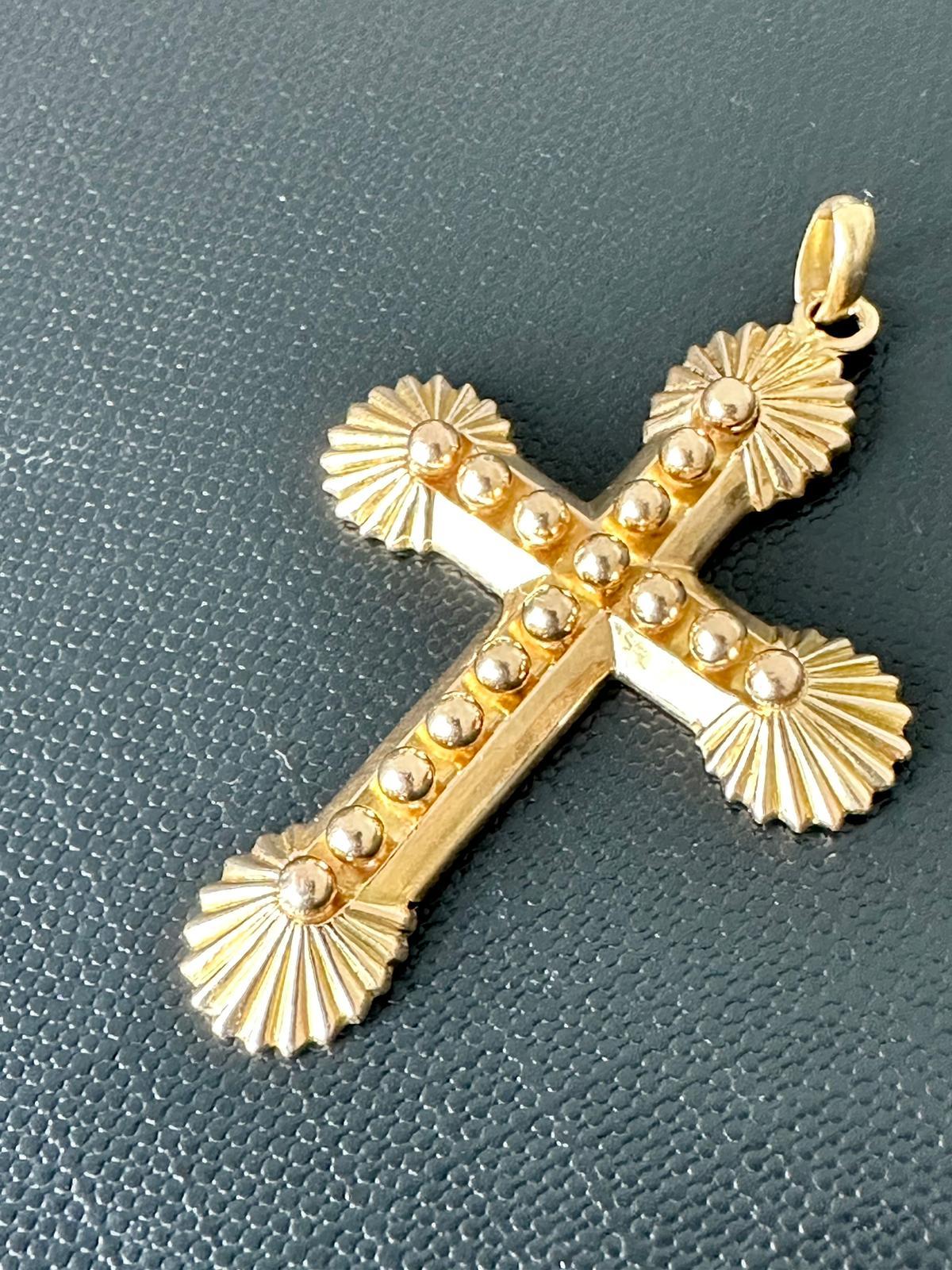 Byzantine Style 18 Karat Yellow Gold Cross 2