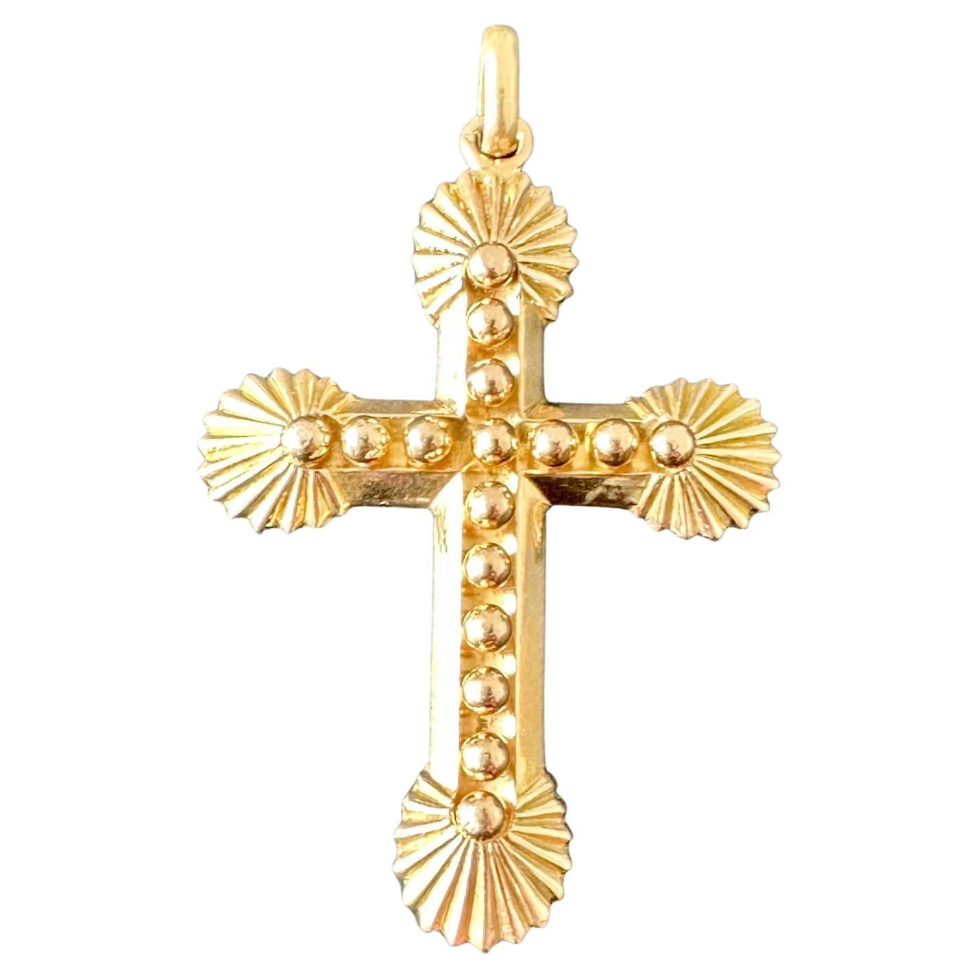 Byzantine Style 18 Karat Yellow Gold Cross