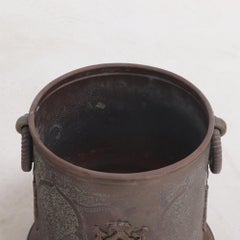 Byzantine style brass bucket or cache pot, C 1940.