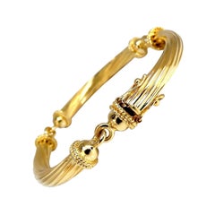 Byzantine Style Three Arched Bracelet 18kt 24.8 Grams 7 inch*