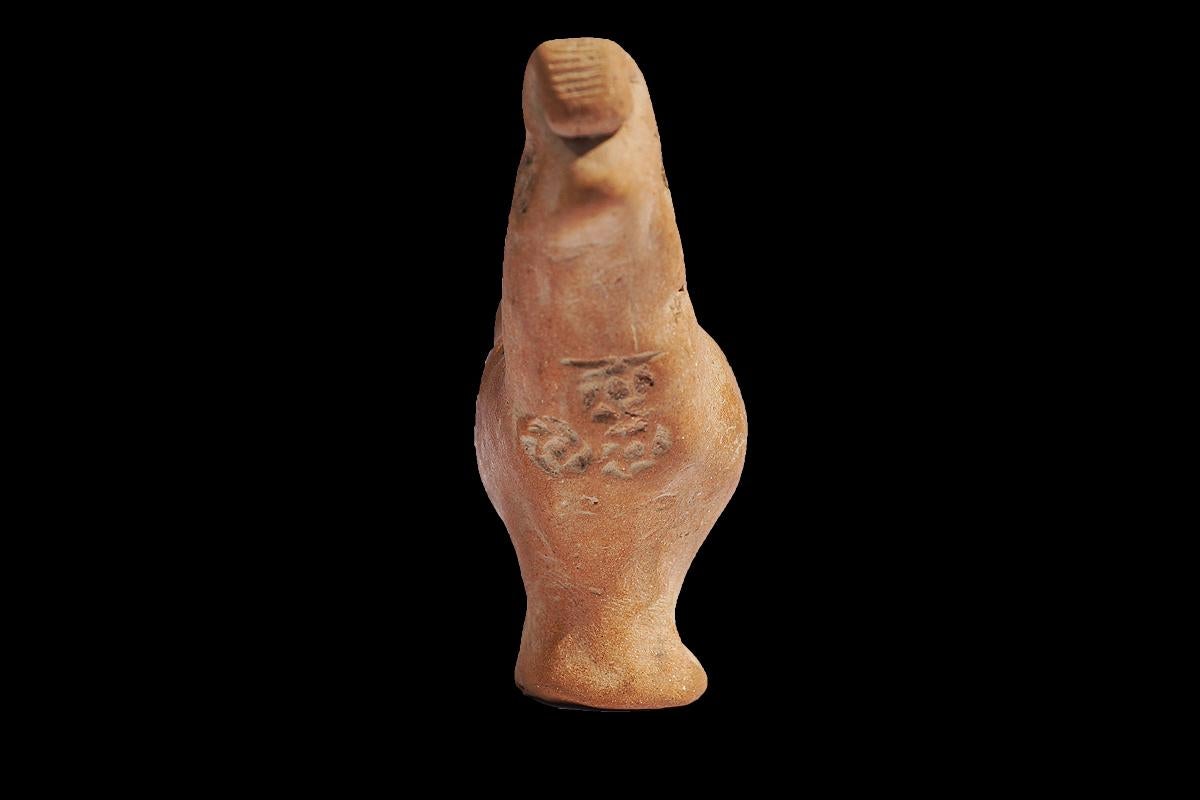 Medieval Byzantine Whistle Shape of Rooster For Sale