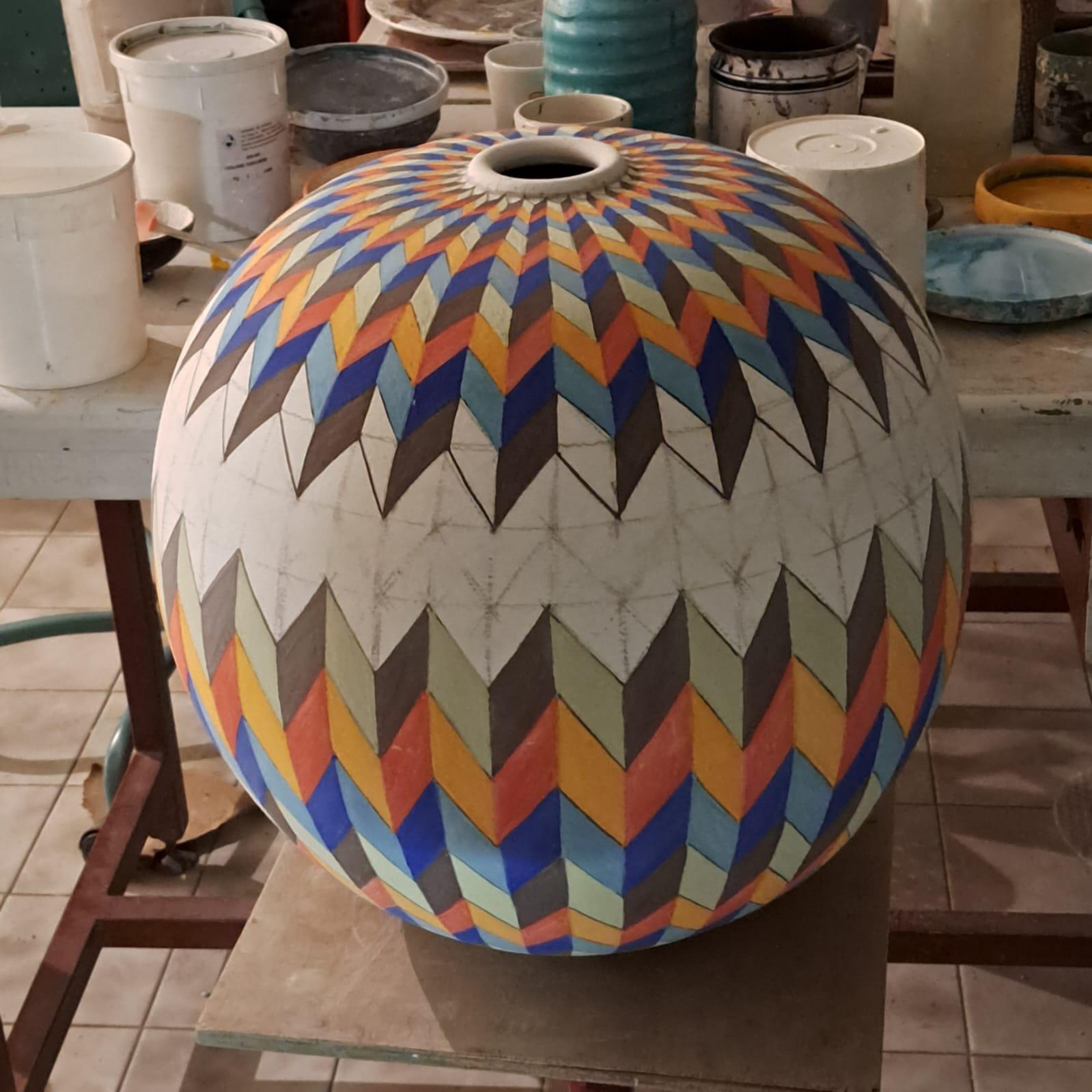 Tarro de Luna Bizancio Cerámica Pintada a Mano Italia Contemporáneo, Siglo XXI en venta 8