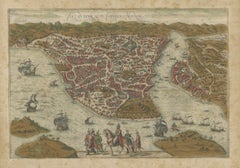 Byzantium Nunc Constantinopolis - Braun & Hogenberg Vista de Estambul, 1572