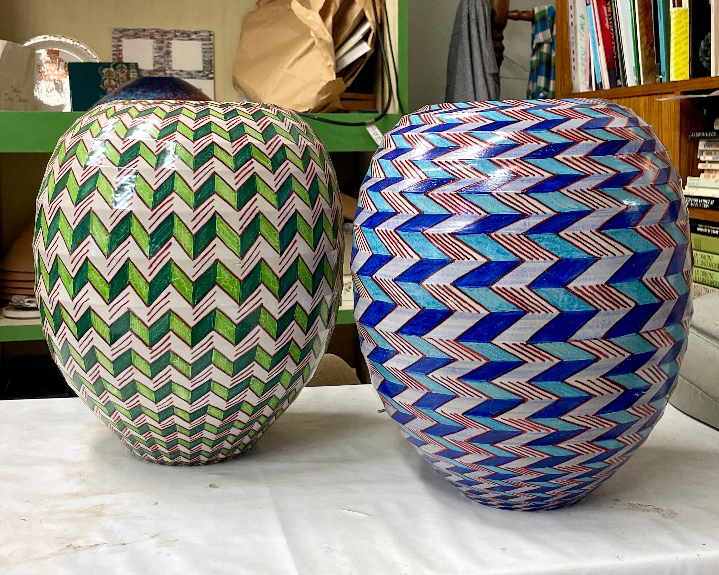 Byzanz Vase Handbemalt Keramik Italien Contemporary 21. Jahrhundert Majoilica im Zustand „Neu“ im Angebot in London, GB