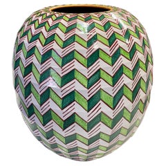Byzantium Vase Hand Painted Ceramic Italy Contemporary 21st Century Majoilica