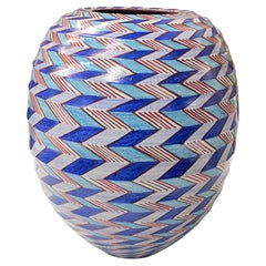 Byzantium Vase Hand Painted Ceramic Italy Contemporary 21st Century Majoilica