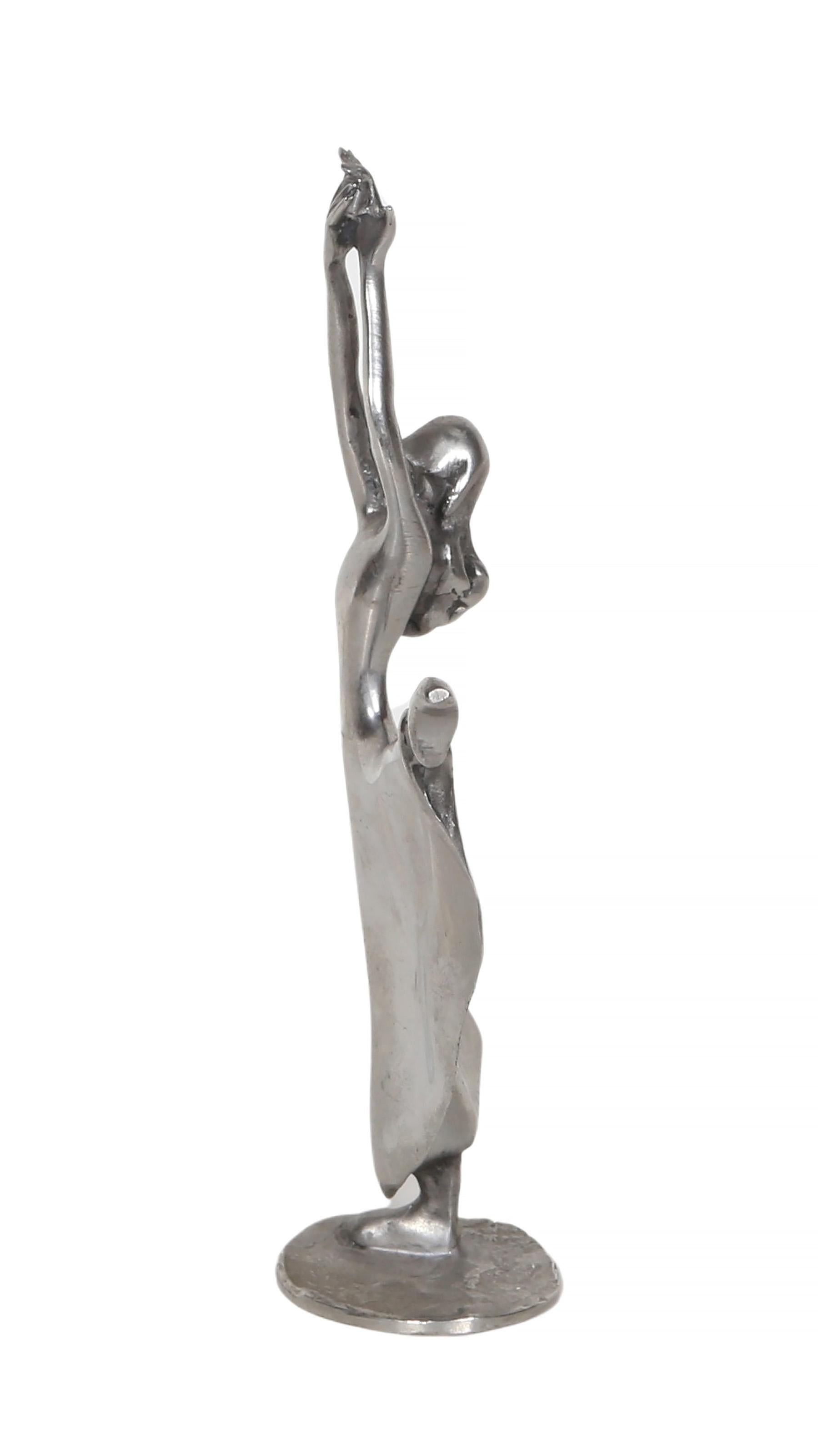 Bailarina, escultura moderna de níquel fundido de B.Z. Tetas - Sculpture de B.Z. Boobis