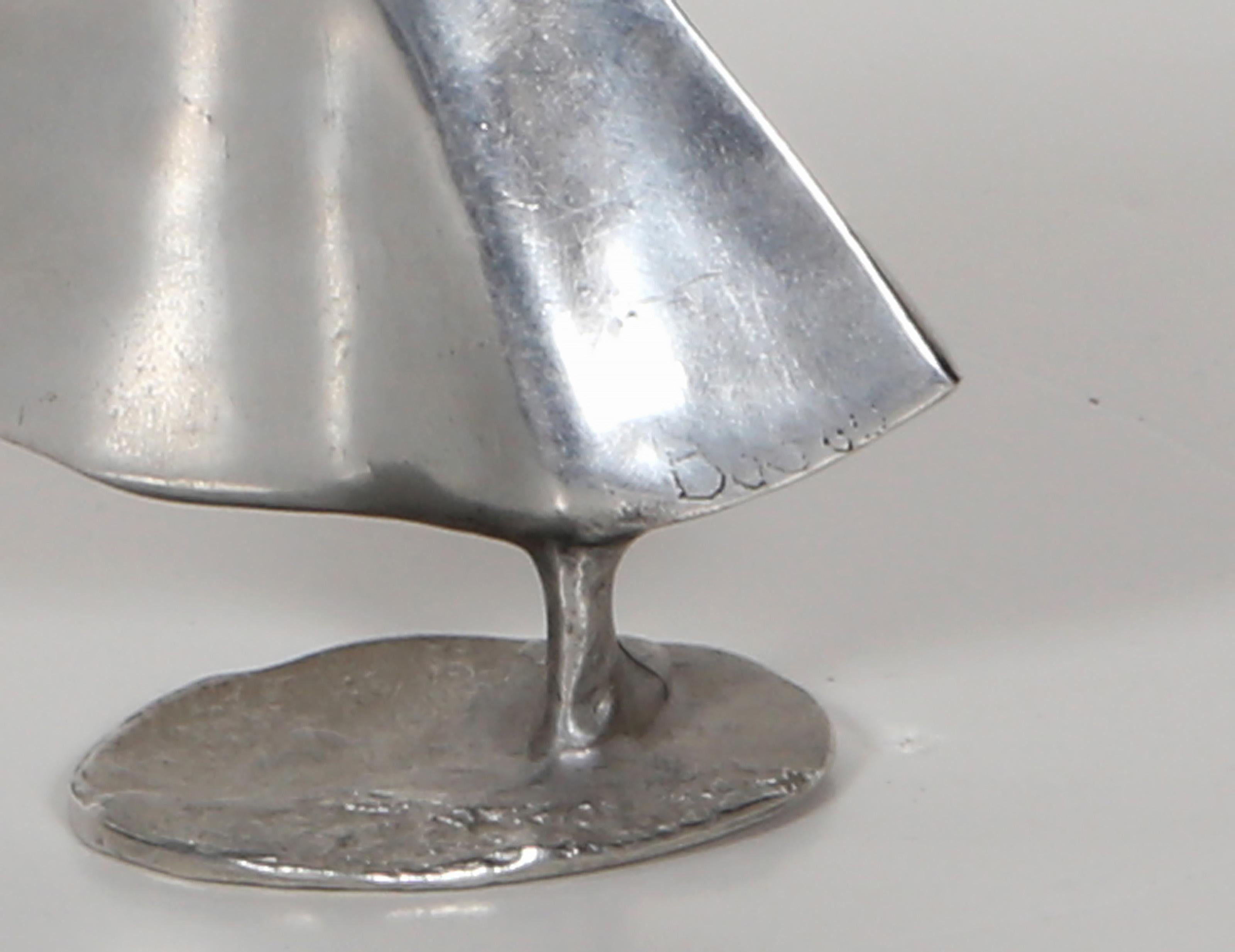 Bailarina, escultura moderna de níquel fundido de B.Z. Tetas en venta 3