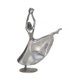 Dancer, sculpture moderne en nickel moulé de B.Z. Boobis