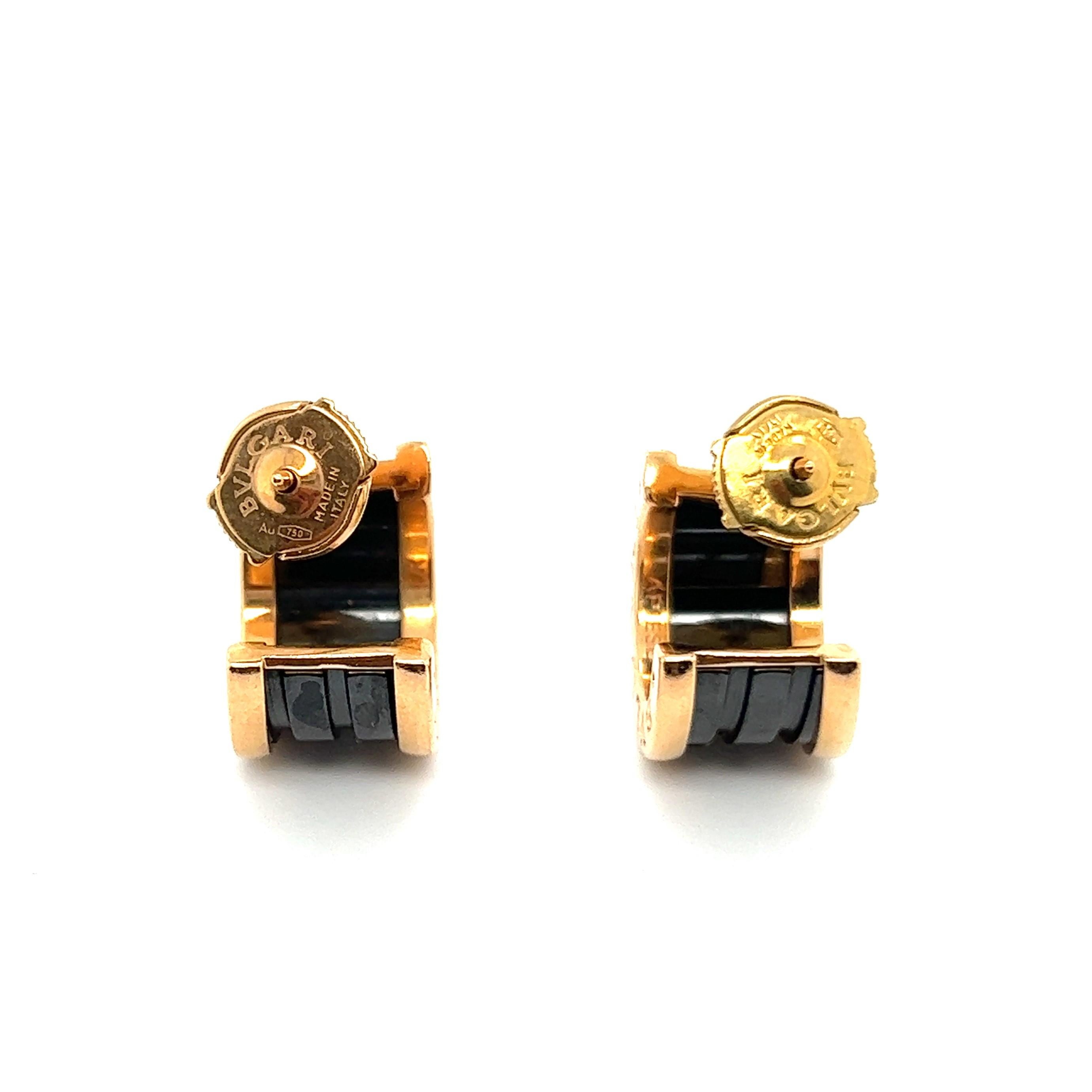 Bzero1 Hoop Earrings by Bvlgari in 18 Karat Rose Gold 1