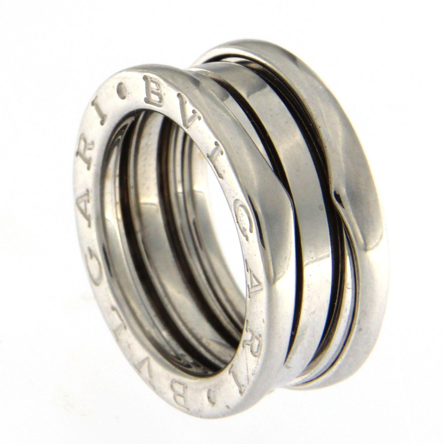 BZERO1 Ring 18 Karat White Gold 3 Band 5