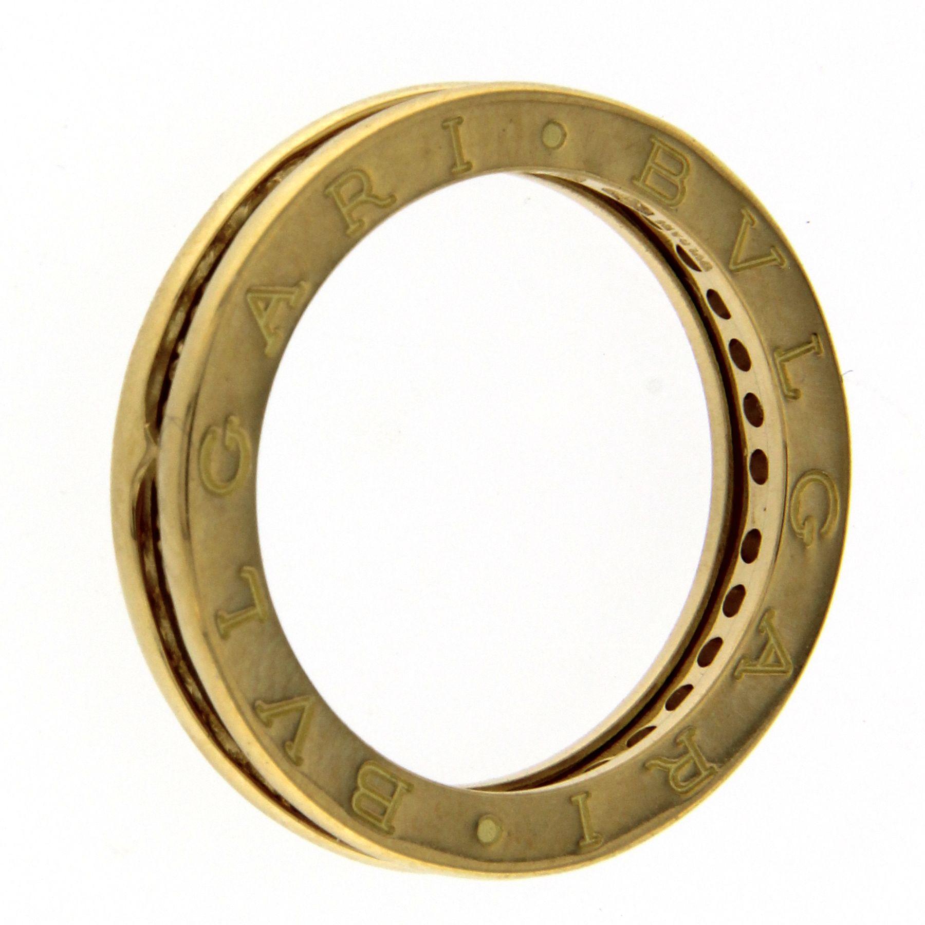 BZERO1 ring 18kt yellow gold       size 55        3 Band aprox ct .50