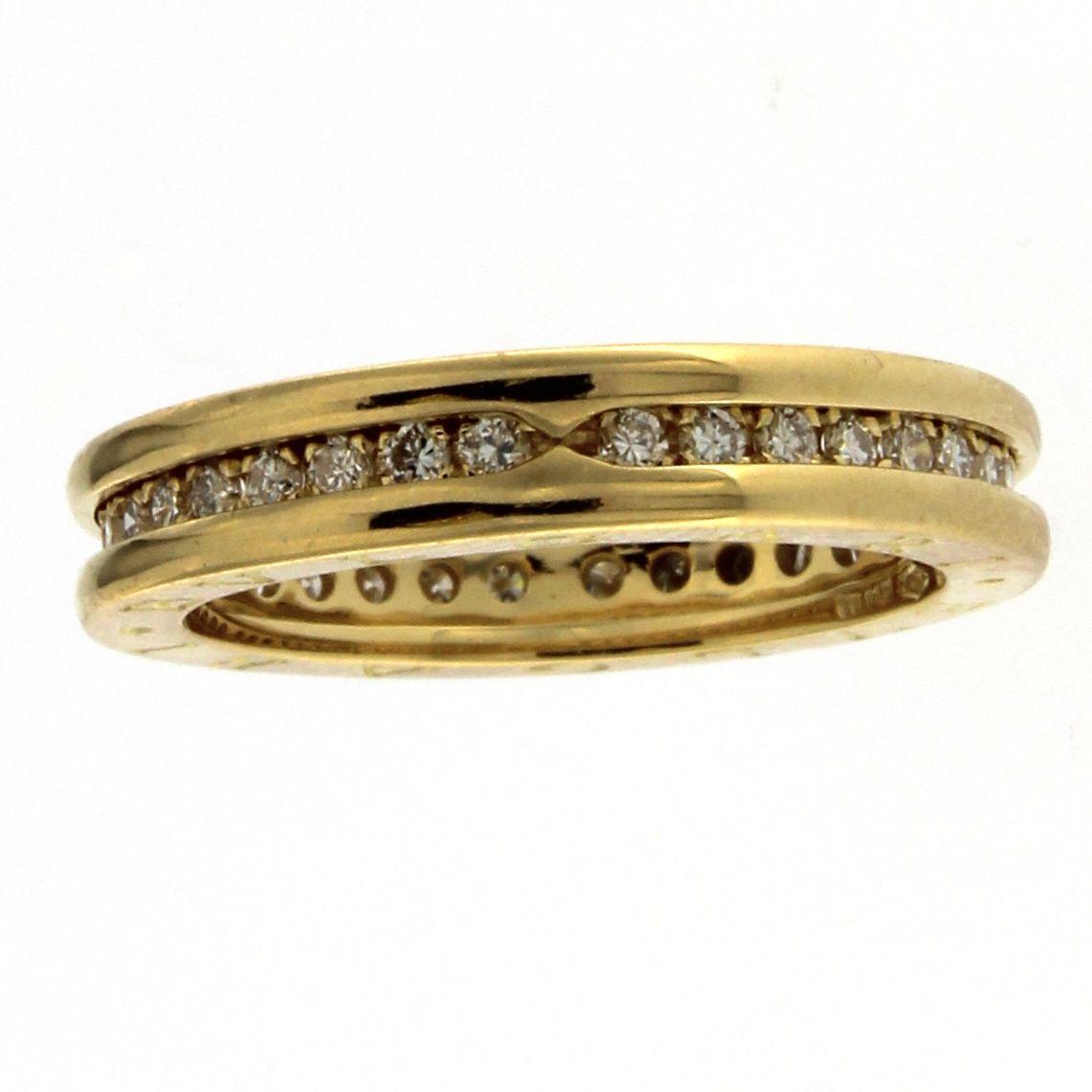 BZERO1 Ring 18 Karat Yellow Gold 1 Band Full Pavè Diamond 2