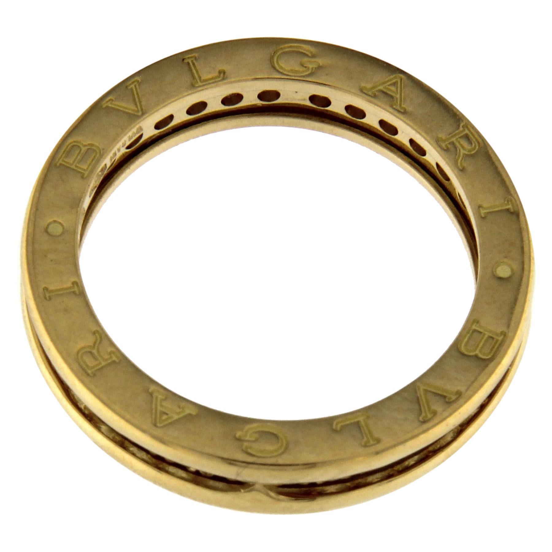 BZERO1 Ring 18 Karat Yellow Gold 1 Band Full Pavè Diamond
