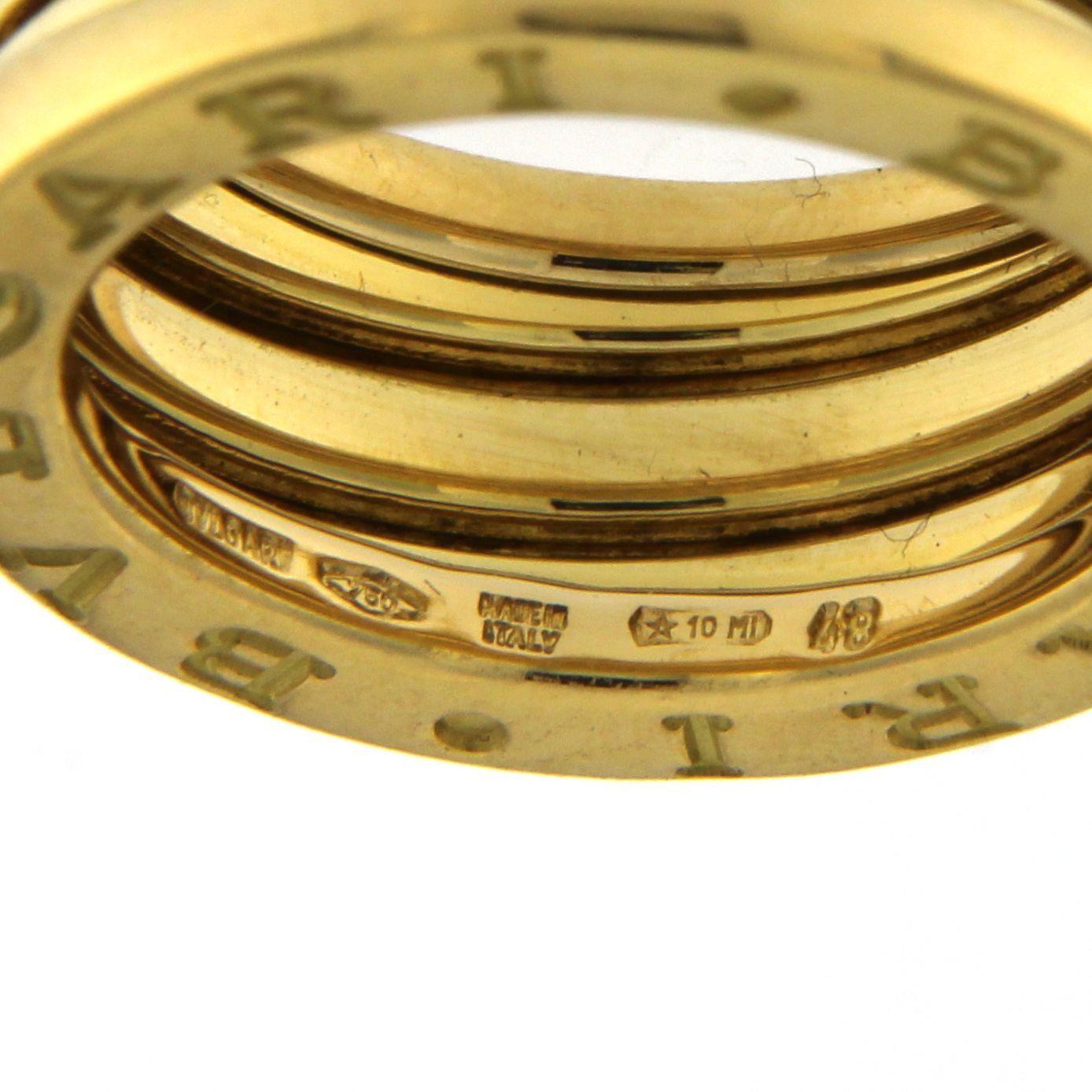 Bzero1 Ring 18 Karat Yellow Gold 3 Band 7