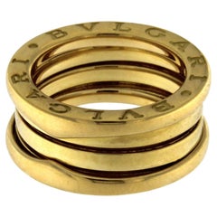 Bzero1 Ring 18 Karat Yellow Gold 3 Band