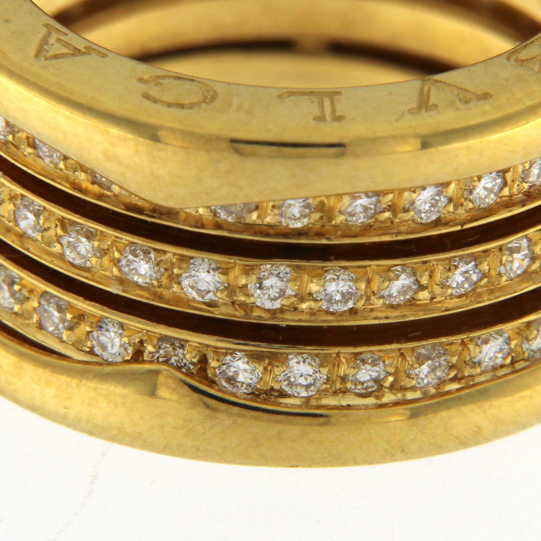 BZERO1 ring 18kt yellow gold       size 50        3 Band aprox ct 1.00